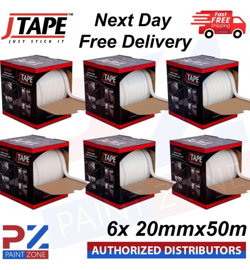6 X J TAPE Advanced Soft Edge Foam Masking Tape 20mm x 50m Paint Car Automotive